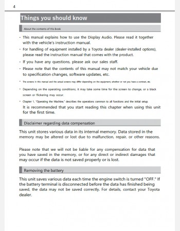 toyota raize 2019 2020& 2021 navigation infotainment system manual